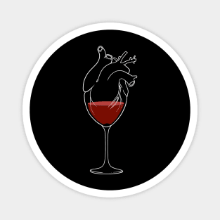 Wine Heart Magnet